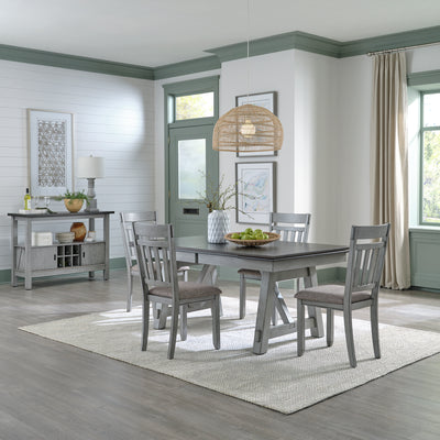 5 Piece Trestle Table Set (131-CD-5TRS)