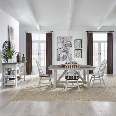 Opt 5 Piece Trestle Table Set (139WH-CD-O5TRS)
