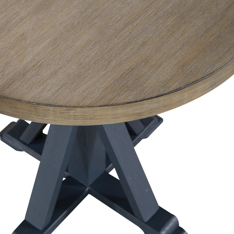 Summerville Round End Table- Navy