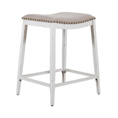 Vintage Series Backless Uph Counter Chair- Antique White