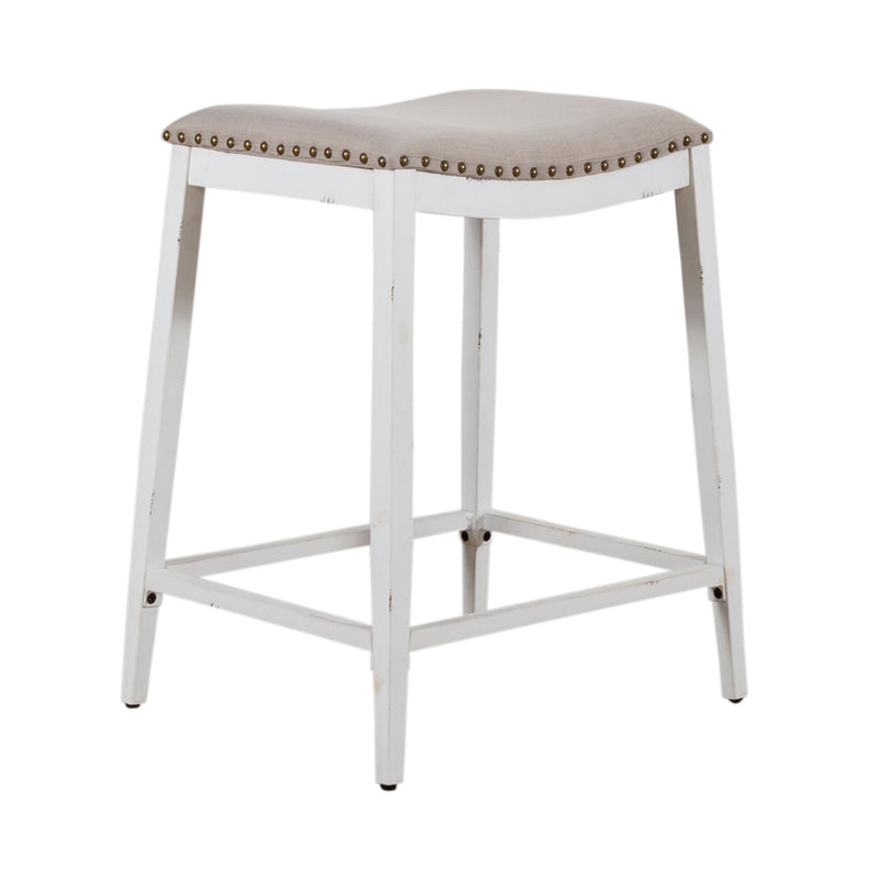 Vintage Series Backless Uph Counter Chair- Antique White