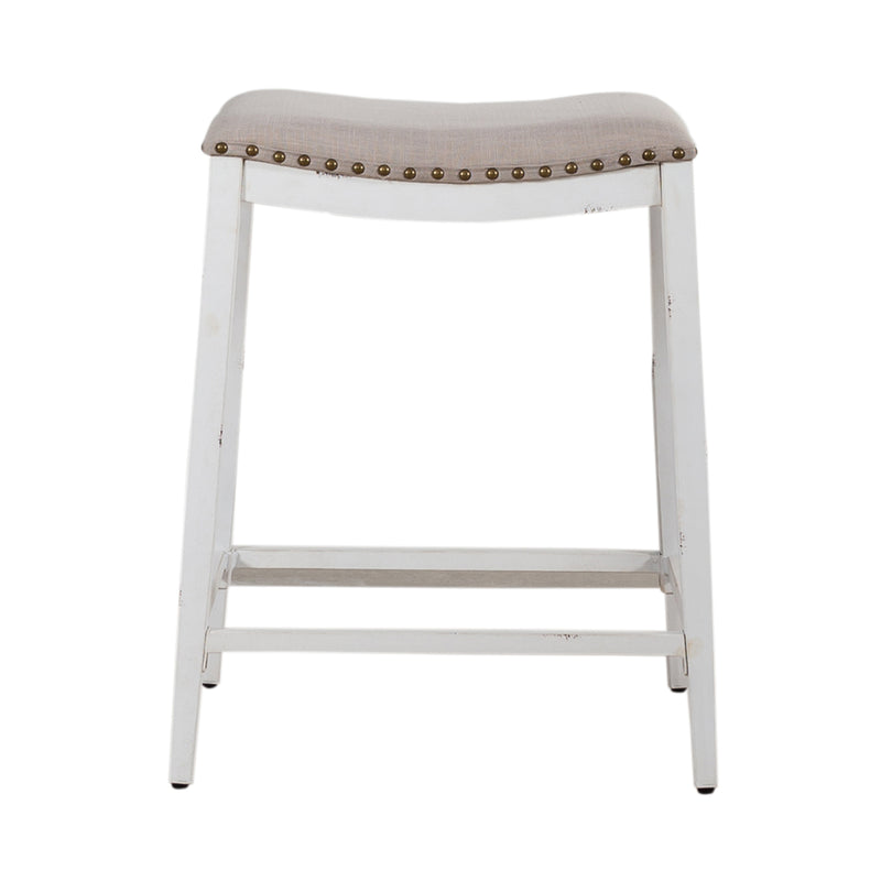 Vintage Series Backless Uph Counter Chair- Antique White