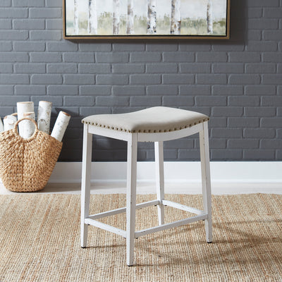 Vintage Series Backless Uph Counter Chair- Antique White
