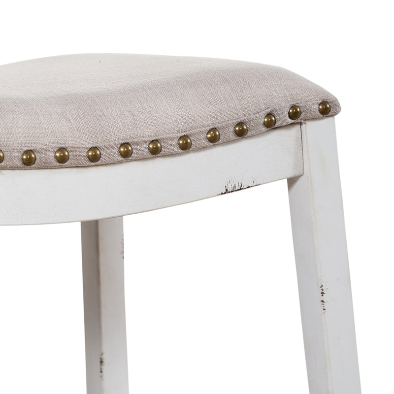 Vintage Series Backless Uph Counter Chair- Antique White