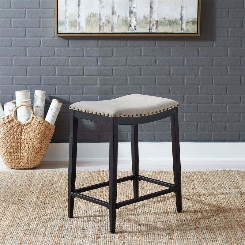 Vintage Series Backless Uph Counter Chair- Black