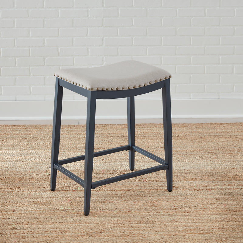 Vintage Series Backless Uph Counter Chair- Navy