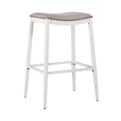 Vintage Series Backless Uph Barstool- Antique White