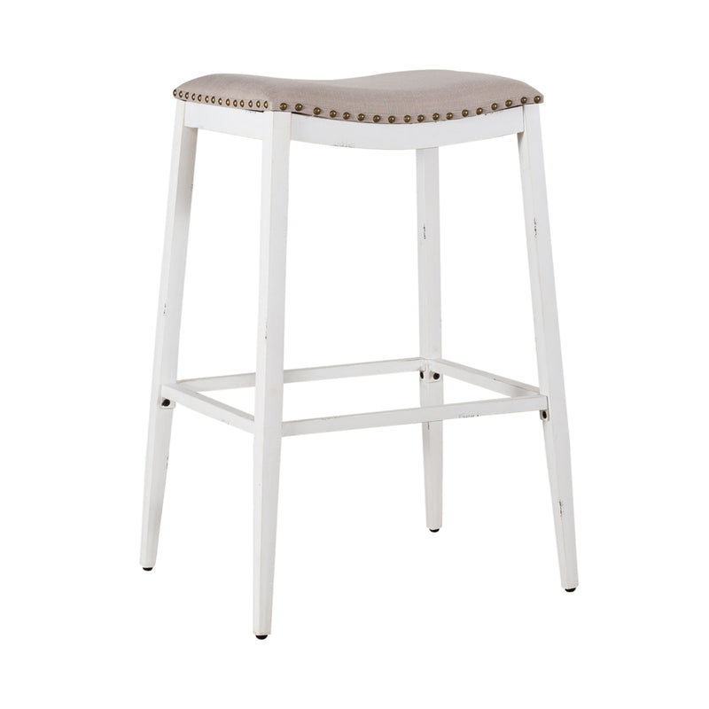Vintage Series Backless Uph Barstool- Antique White