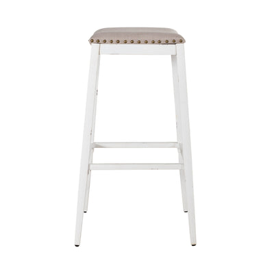 Vintage Series Backless Uph Barstool- Antique White
