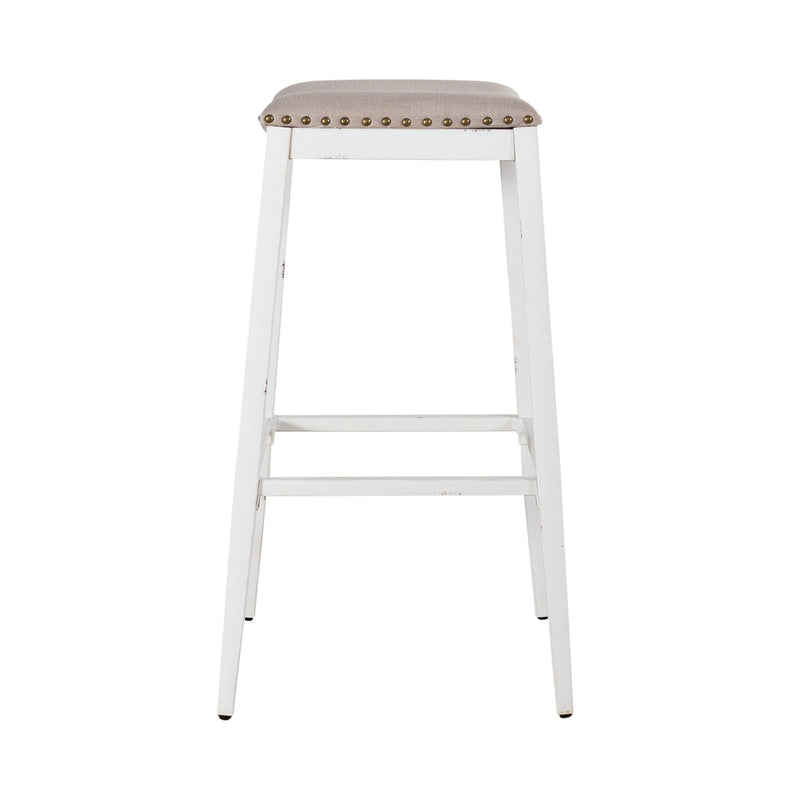 Vintage Series Backless Uph Barstool- Antique White