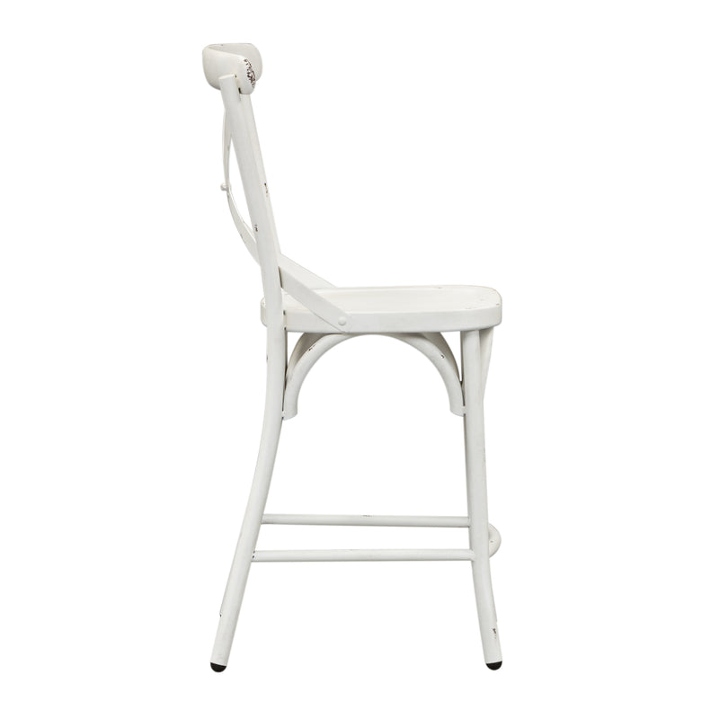 Vintage Series X Back Counter Chair - Antique White