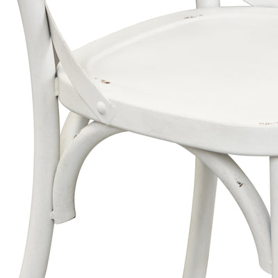 Vintage Series X Back Counter Chair - Antique White