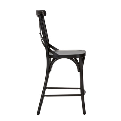 Vintage Series X Back Counter Chair - Black