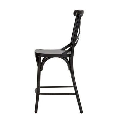 Vintage Series X Back Counter Chair - Black