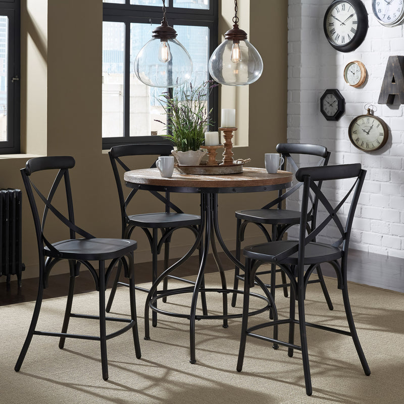 Vintage Series X Back Counter Chair - Black