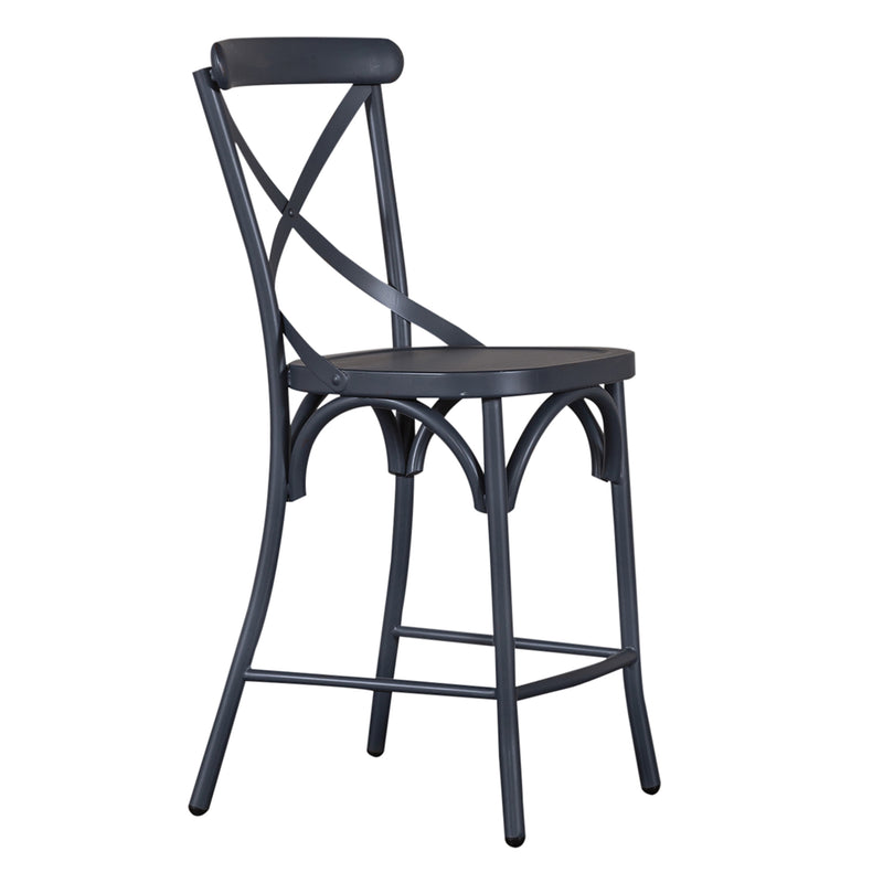Vintage Series X Back Counter Chair- Navy