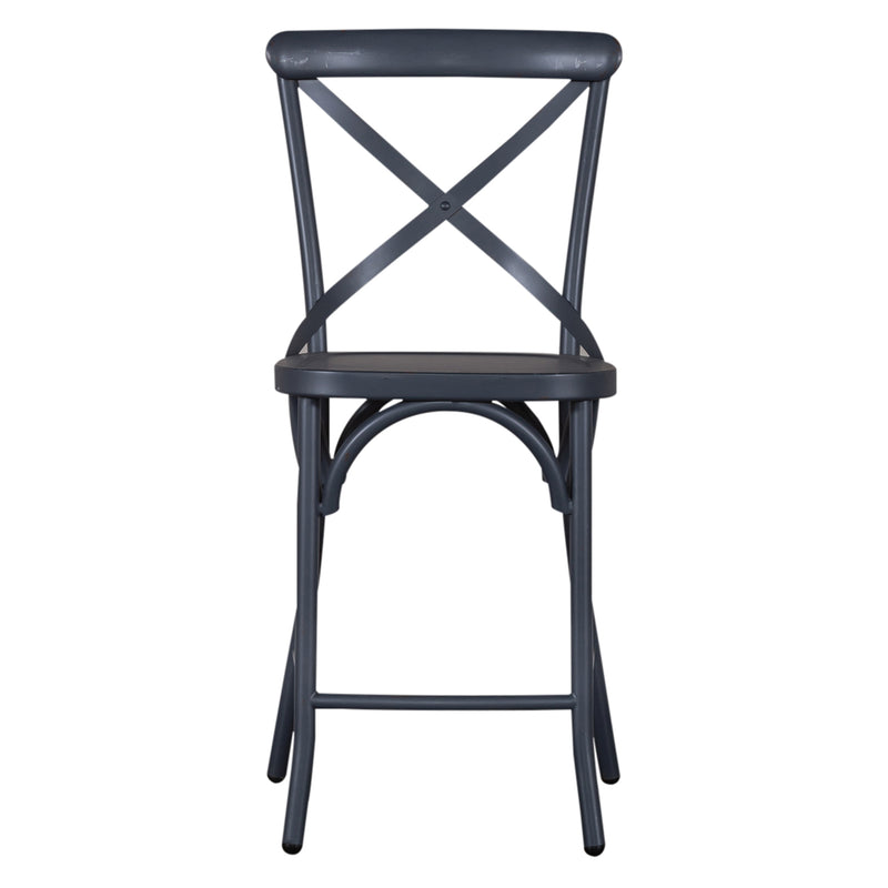 Vintage Series X Back Counter Chair- Navy