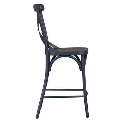 Vintage Series X Back Counter Chair- Navy