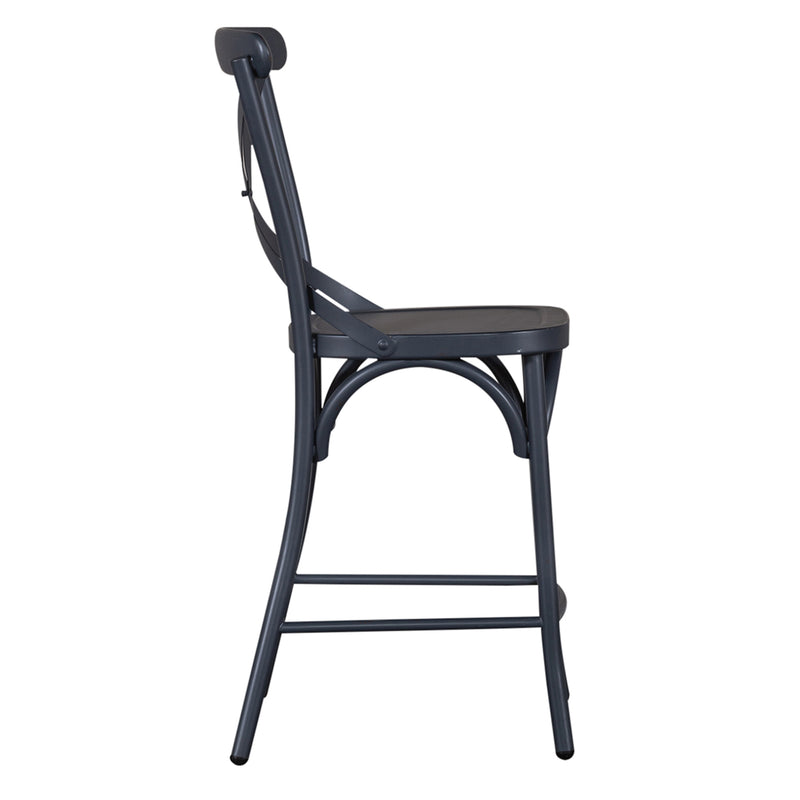 Vintage Series X Back Counter Chair- Navy