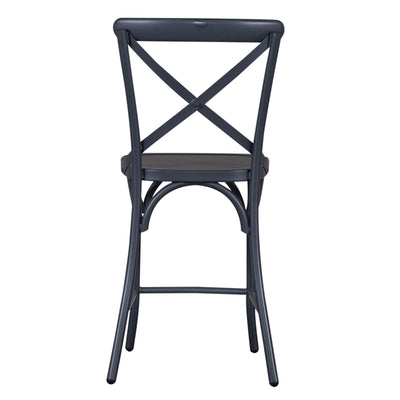 Vintage Series X Back Counter Chair- Navy