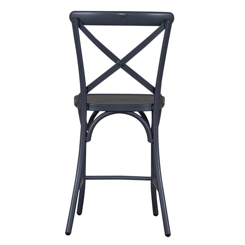 Vintage Series X Back Counter Chair- Navy