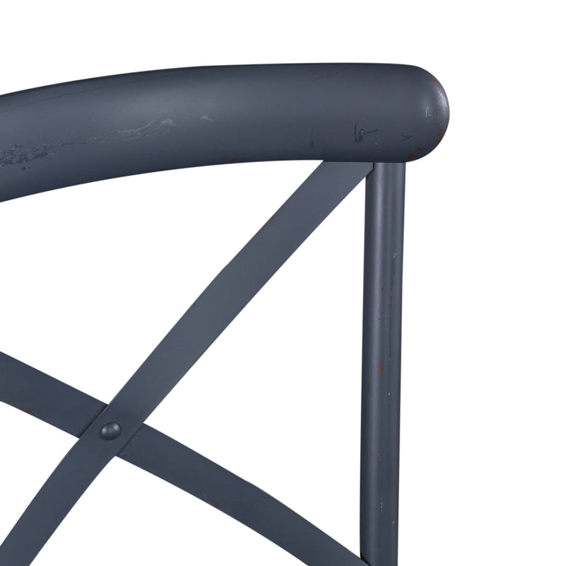 Vintage Series X Back Counter Chair- Navy