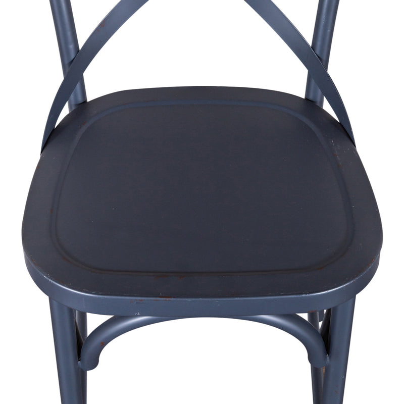 Vintage Series X Back Counter Chair- Navy