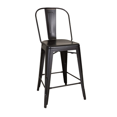 Vintage Series Bow Back Counter Chair - Black (RTA)