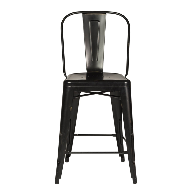 Vintage Series Bow Back Counter Chair - Black (RTA)