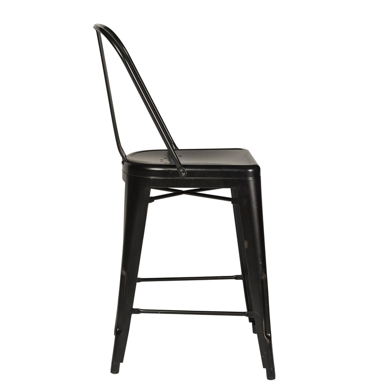 Vintage Series Bow Back Counter Chair - Black (RTA)