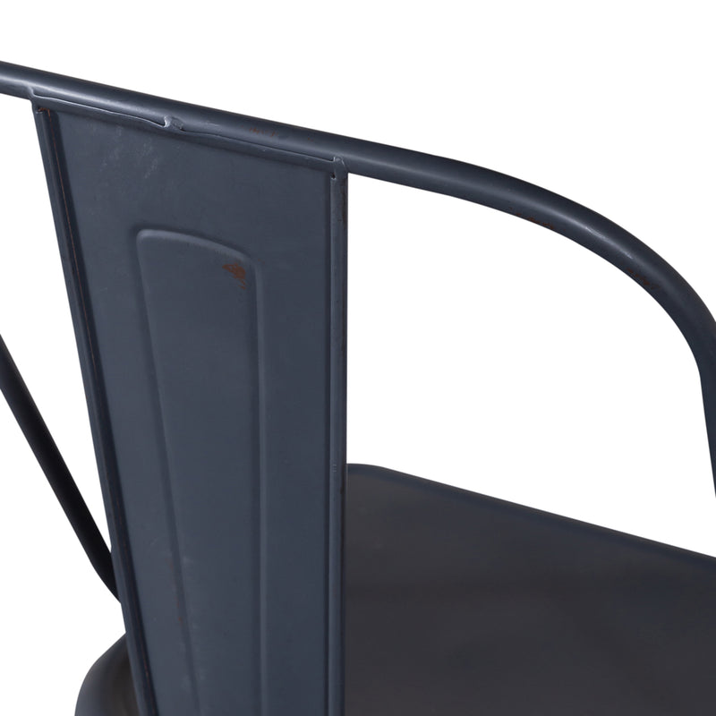 Vintage Series Bow Back Counter Chair- Navy