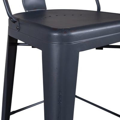 Vintage Series Bow Back Counter Chair- Navy