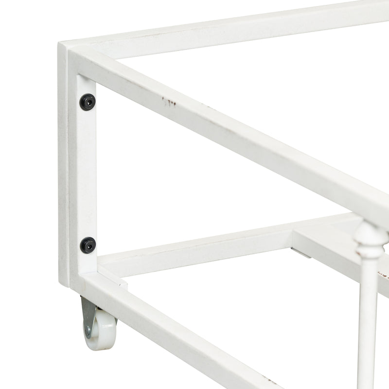 Vintage Series Twin Metal Trundle - Antique White