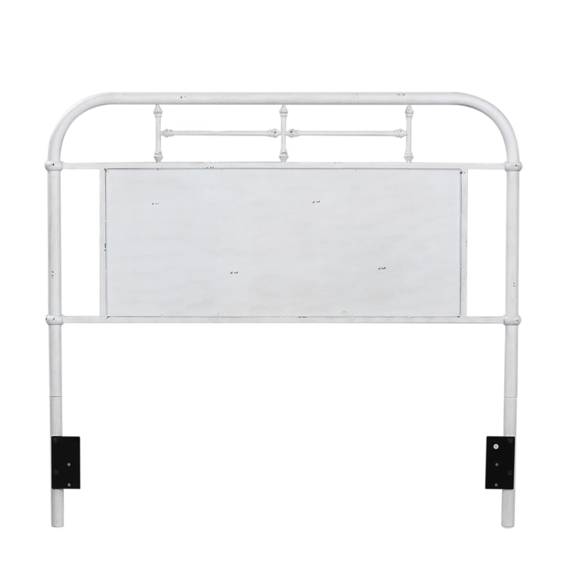 Vintage Series Queen Metal Headboard - Antique White