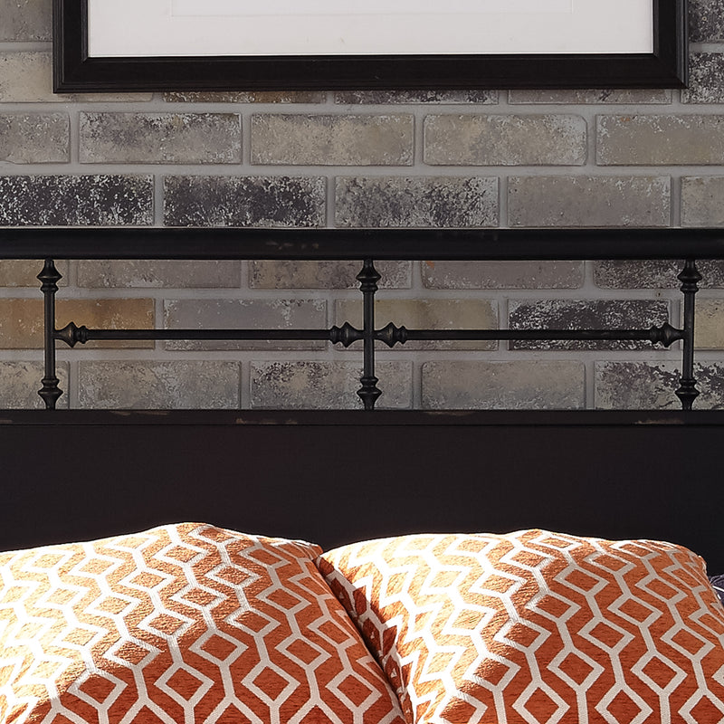 Vintage Series Queen Metal Bed - Black