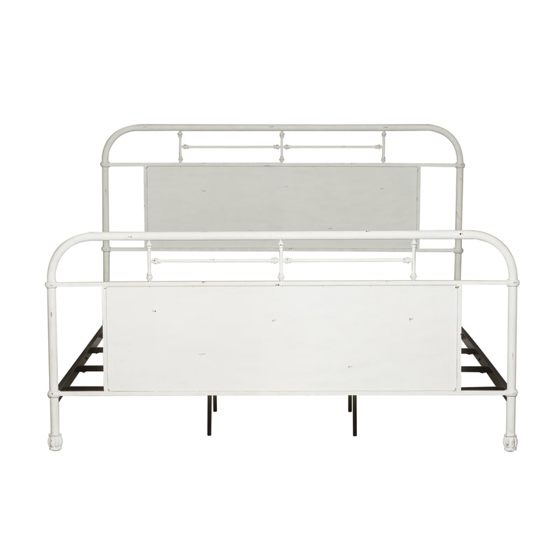 Vintage Series King Metal Bed - Antique White