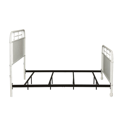Vintage Series King Metal Bed - Antique White