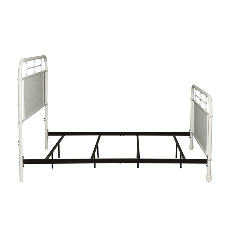 Vintage Series King Metal Bed - Antique White