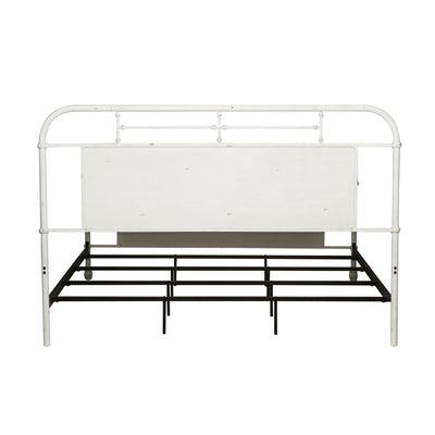 Vintage Series King Metal Bed - Antique White