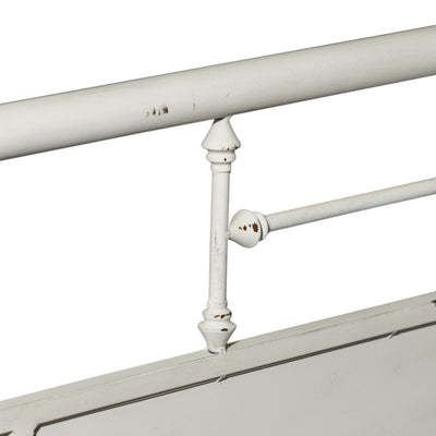 Vintage Series King Metal Bed - Antique White