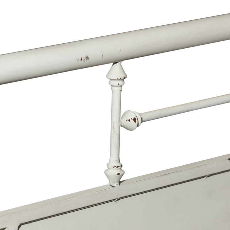 Vintage Series King Metal Bed - Antique White