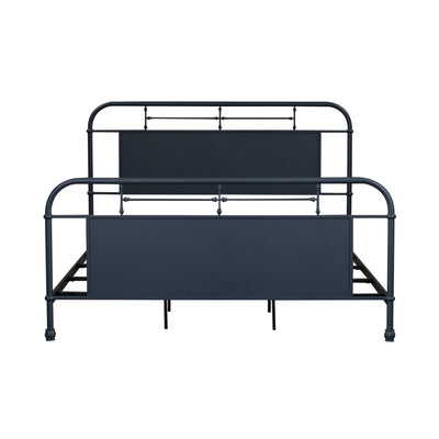Vintage Series King Metal Bed- Navy