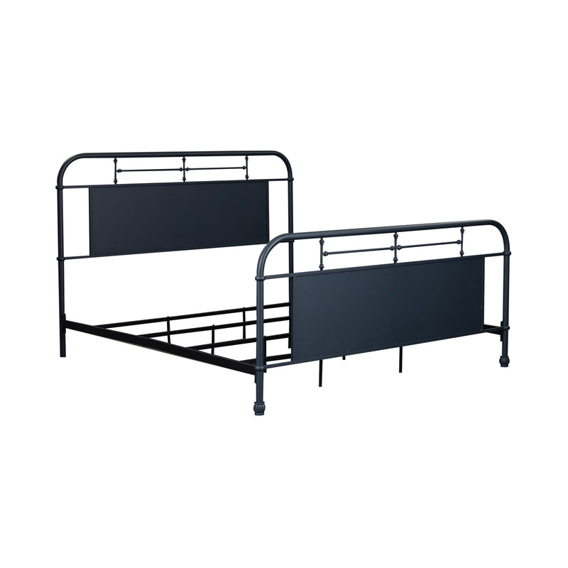 Vintage Series King Metal Bed- Navy