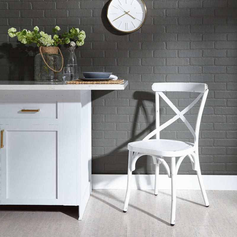 Vintage Series X Back Side Chair - Antique White