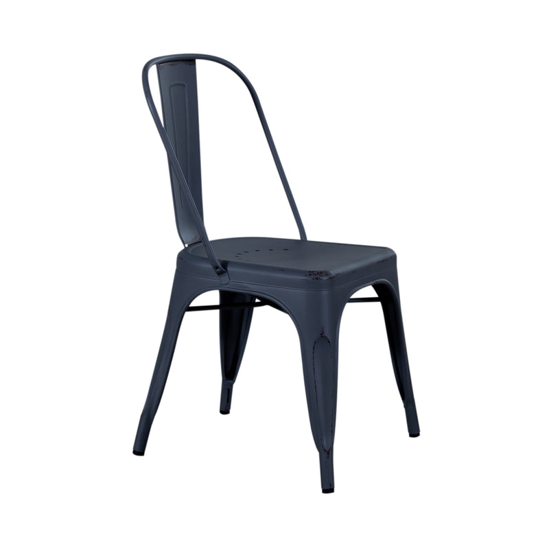 Vintage Series Bow Back Side Chair- Navy