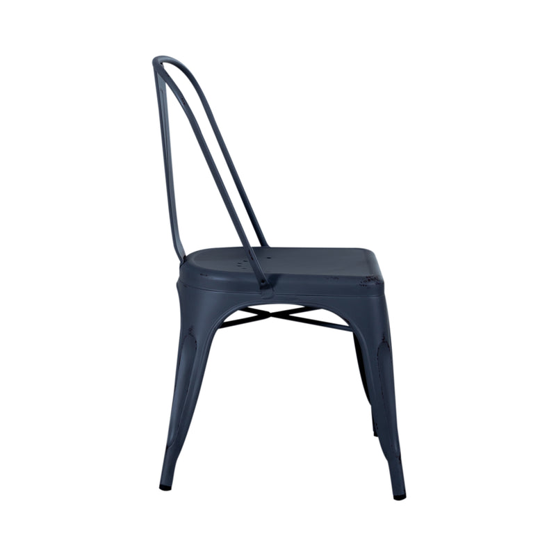 Vintage Series Bow Back Side Chair- Navy