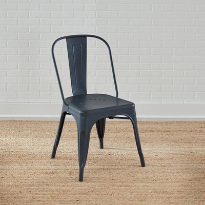 Vintage Series Bow Back Side Chair- Navy