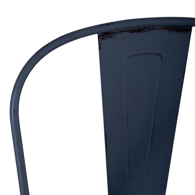 Vintage Series Bow Back Side Chair- Navy