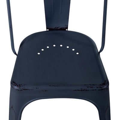 Vintage Series Bow Back Side Chair- Navy