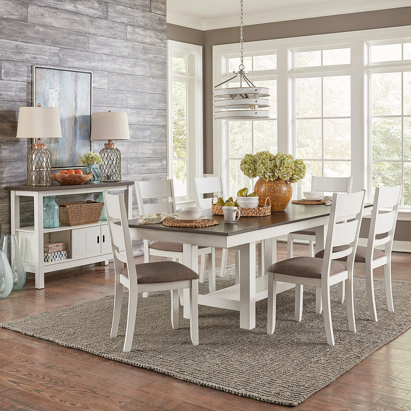 Opt 7 Piece Trestle Table Set (182-CD-O7TRS)
